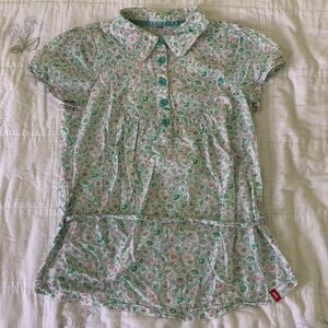 Vintage/retro 80’s pink and green floral tee. Puff sleeve, Peter Pan collar, s/m